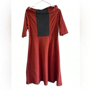 Grub Grey and  Orange Short Sleeve Dress S